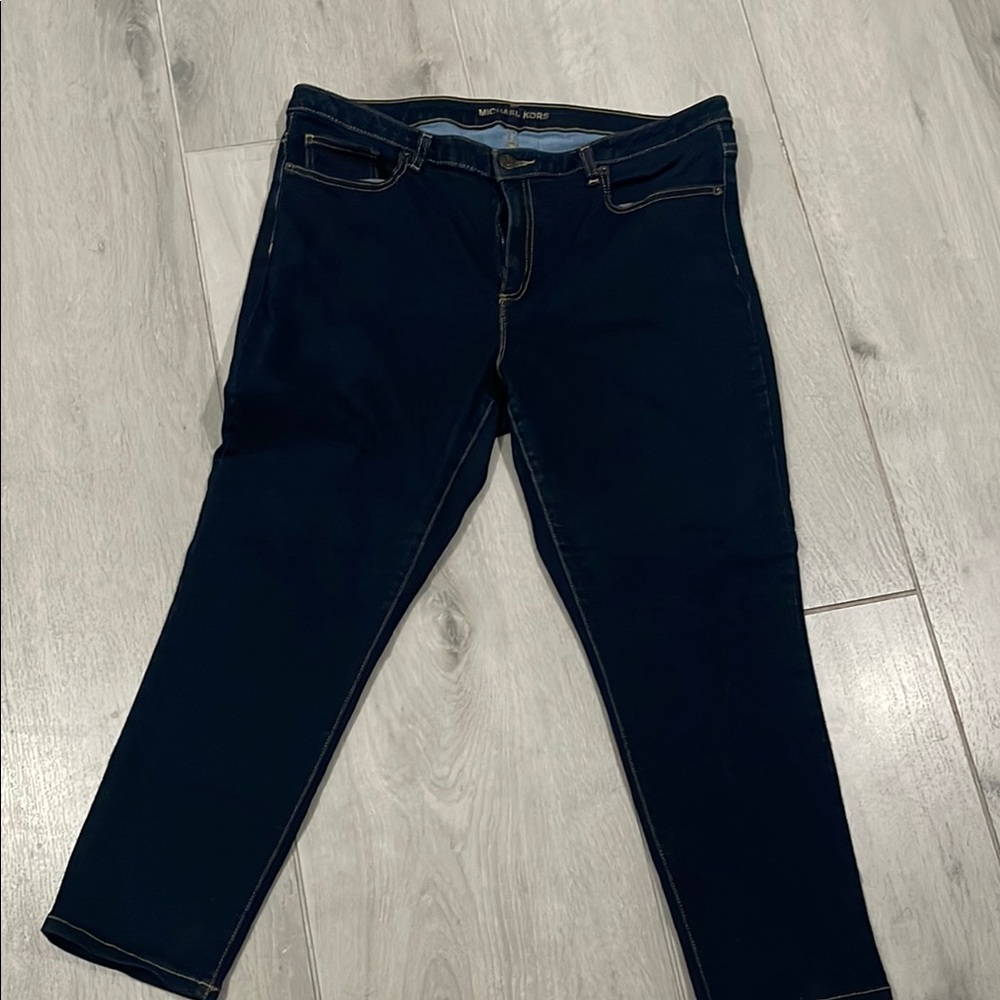Michael Kors Dark Blue Cropped Jeans